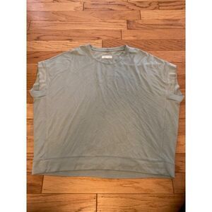 Lou & Gray Loft, women’s green short sleeve crew neck sweater size XL